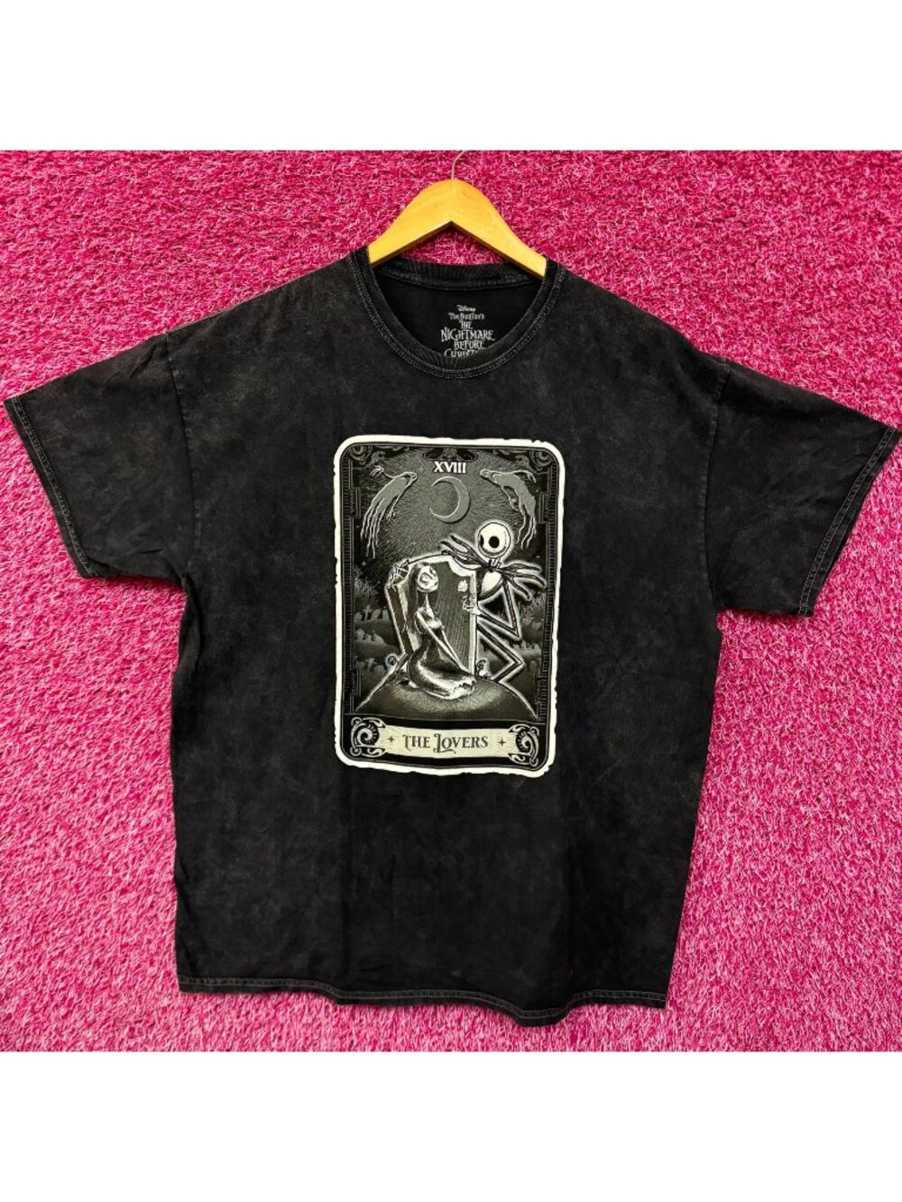 Nightmare before Christmas Lovers tarot card tee size 2xl.